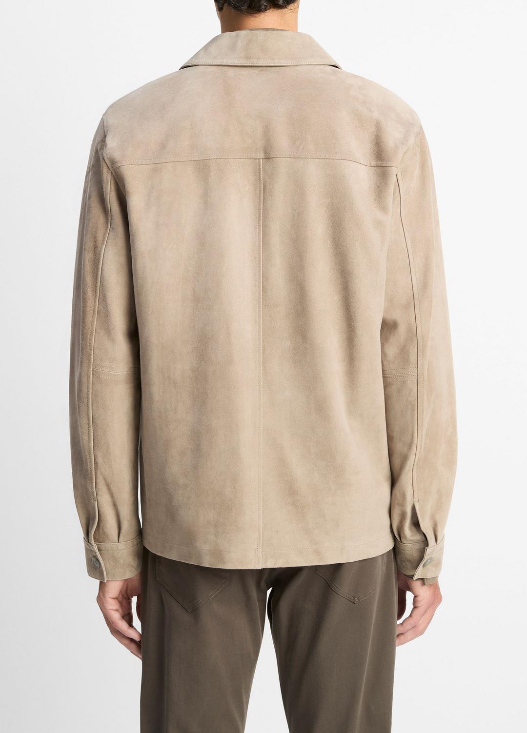 Suede Shirt Jacket in Shirt Jackets PUTTY | VINCE Men