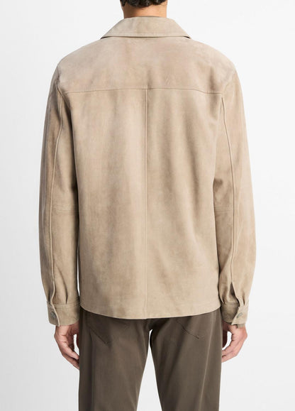Suede Shirt Jacket in Shirt Jackets PUTTY | VINCE Men