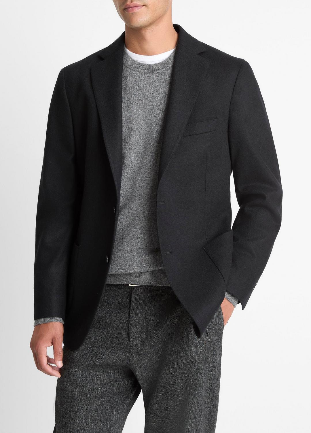 Cashmere Relaxed Sport Coat in Blazers BLACK | VINCE Men