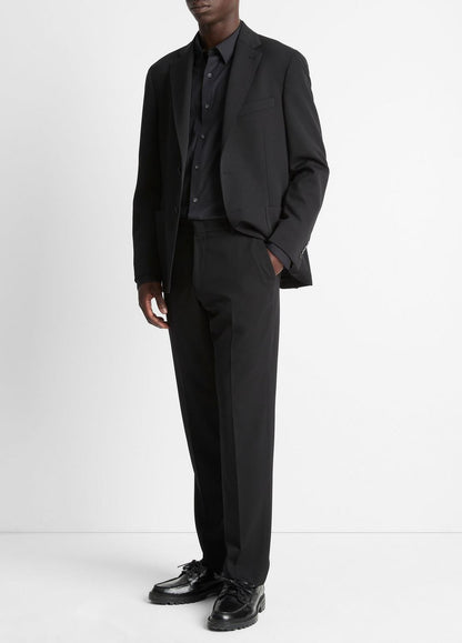 Stretch-Wool Classic Pant in Trousers BLACK | VINCE Men