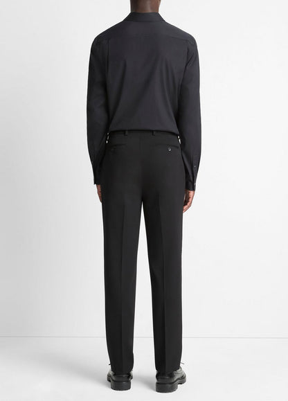 Stretch-Wool Classic Pant in Trousers BLACK | VINCE Men