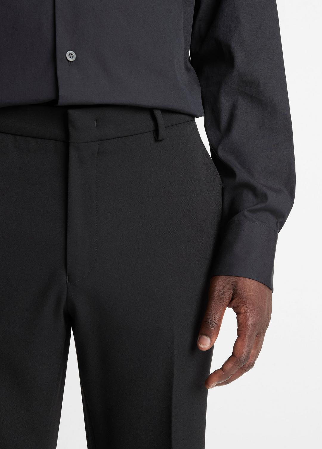 Stretch-Wool Classic Pant in Trousers BLACK | VINCE Men