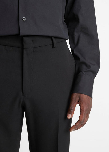 Stretch-Wool Classic Pant in Trousers BLACK | VINCE Men
