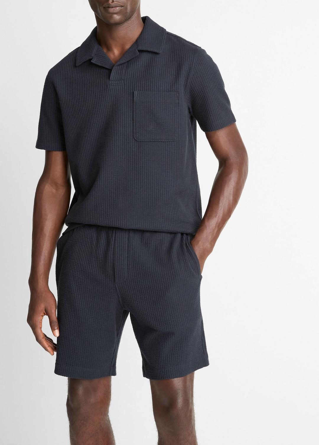 Seersucker-Knit Stretch-Cotton Short in Shorts COASTAL BLUE | VINCE Men