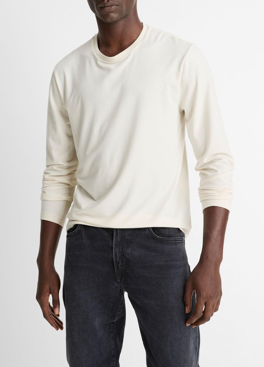 Triblend Jersey Long-Sleeve T-Shirt in Long Sleeve BONE | VINCE Men