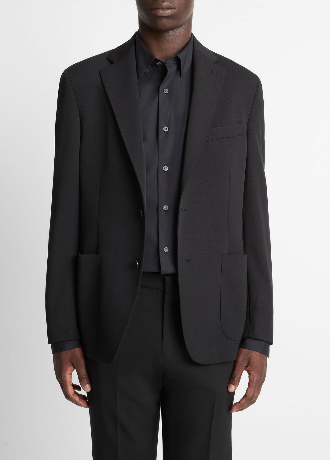 Stretch-Wool Relaxed Sport Coat in Blazers BLACK | VINCE Men