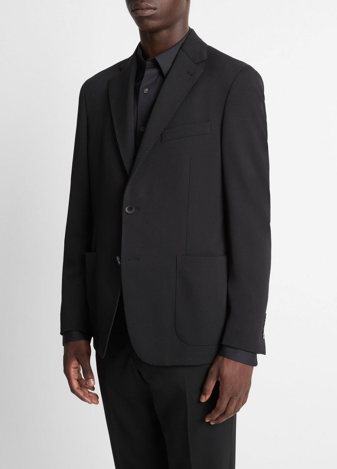 Stretch-Wool Relaxed Sport Coat in Blazers BLACK | VINCE Men