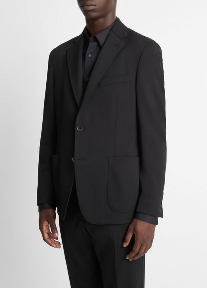 Stretch-Wool Relaxed Sport Coat in Blazers BLACK | VINCE Men