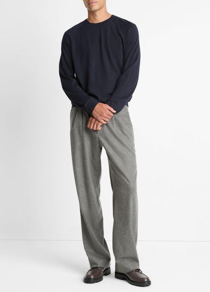 Featherweight Wool-Cashmere Crew Neck Sweater in Crew Neck COASTAL BLUE | VINCE Men