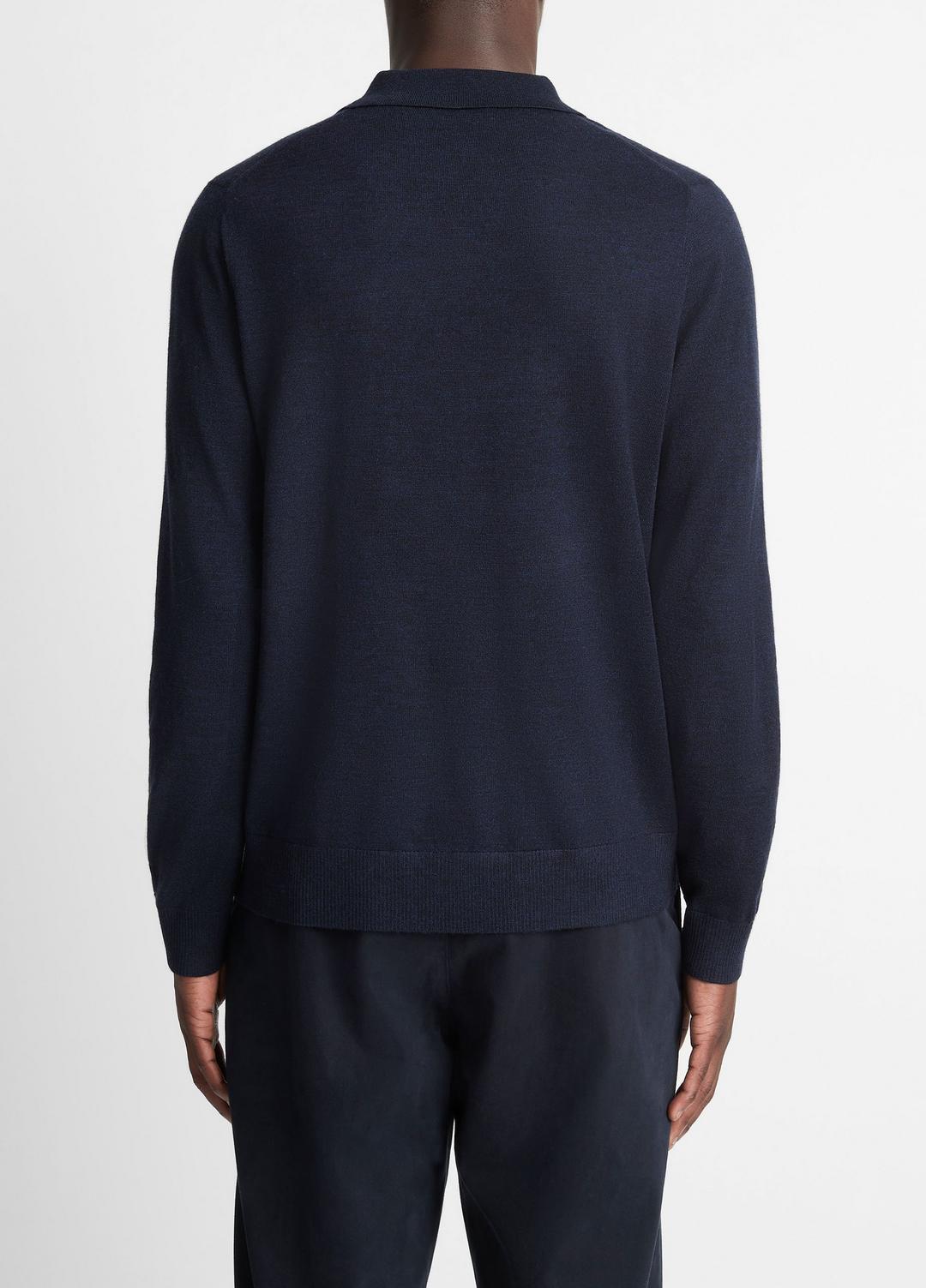Wool Polo Sweater in Sweaters COASTAL BLUE | VINCE Men