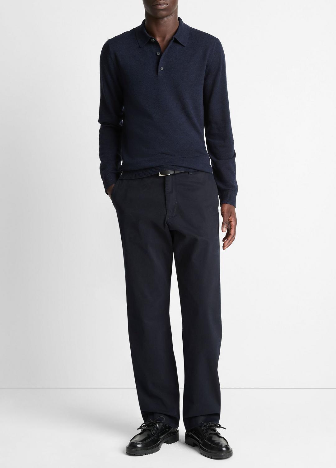 Wool Polo Sweater in Sweaters COASTAL BLUE | VINCE Men