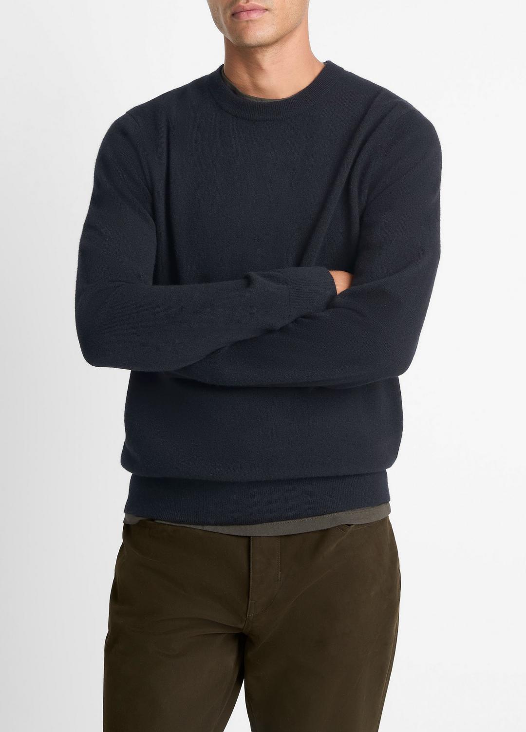 Cashmere Crew Neck Sweater in Crew Neck COASTAL BLUE | VINCE Men