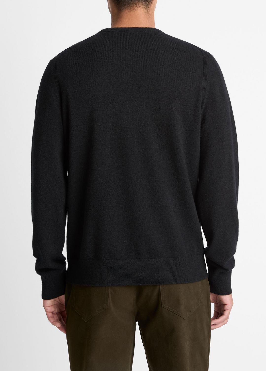 Cashmere Crew Neck Sweater in Crew Neck BLACK | VINCE Men