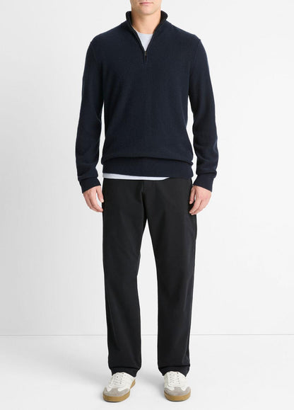 Plush Cashmere Quarter-Zip Sweater in Quarter Zip COASTAL BLUE | VINCE Men