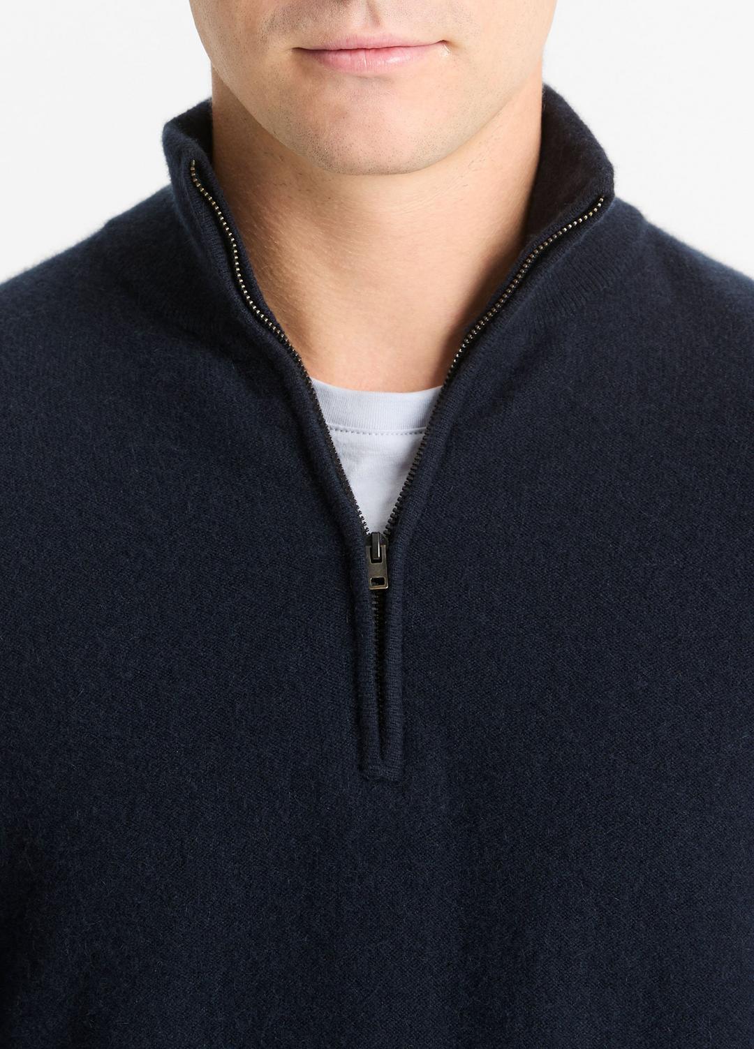 Plush Cashmere Quarter-Zip Sweater in Quarter Zip COASTAL BLUE | VINCE Men