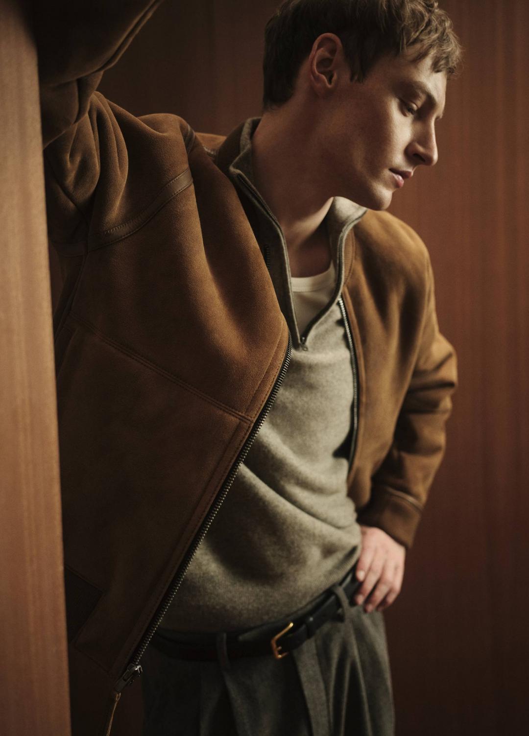 Cashmere Quarter-Zip Sweater in Quarter Zip MEDIUM HEATHER GREY | VINCE Men
