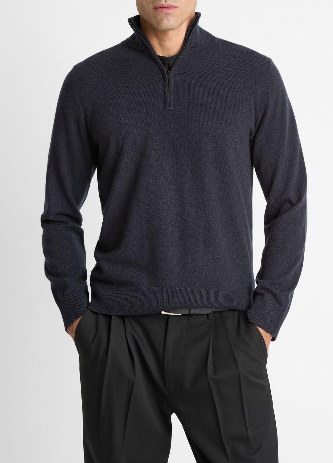 Cashmere Quarter-Zip Sweater in Quarter Zip COASTAL BLUE | VINCE Men