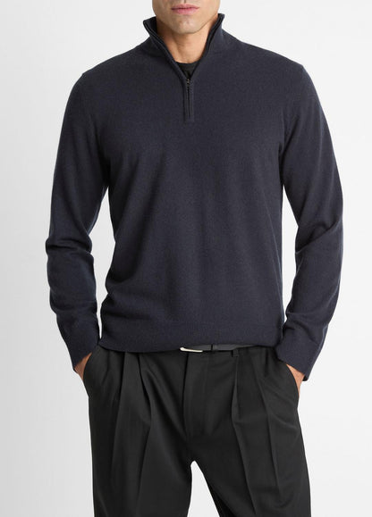 Cashmere Quarter-Zip Sweater in Quarter Zip COASTAL BLUE | VINCE Men
