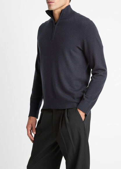 Cashmere Quarter-Zip Sweater in Quarter Zip COASTAL BLUE | VINCE Men
