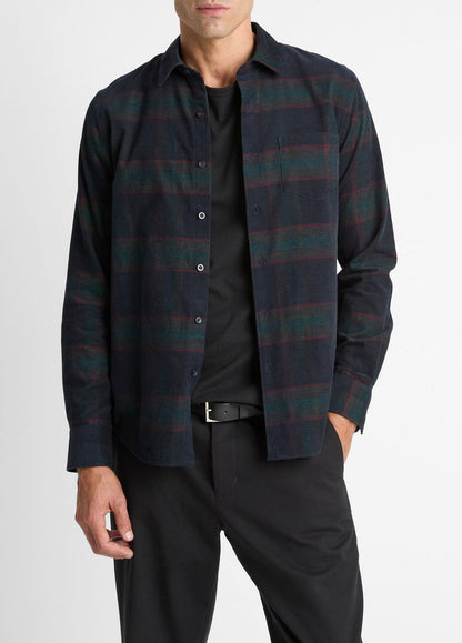 Holme Plaid Cotton Button-Front Shirt in Long Sleeve COASTAL COMBO | VINCE Men