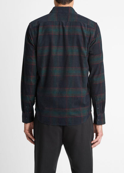 Holme Plaid Cotton Button-Front Shirt in Long Sleeve COASTAL COMBO | VINCE Men