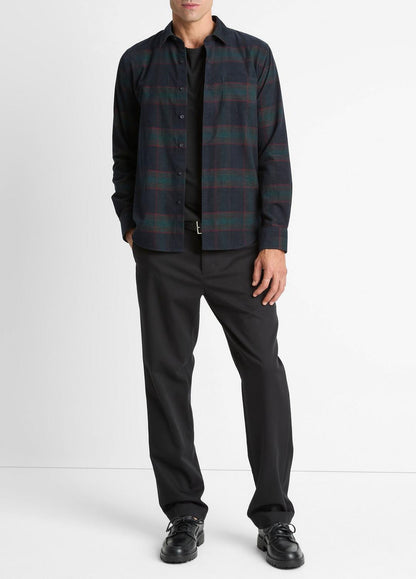 Holme Plaid Cotton Button-Front Shirt in Long Sleeve COASTAL COMBO | VINCE Men