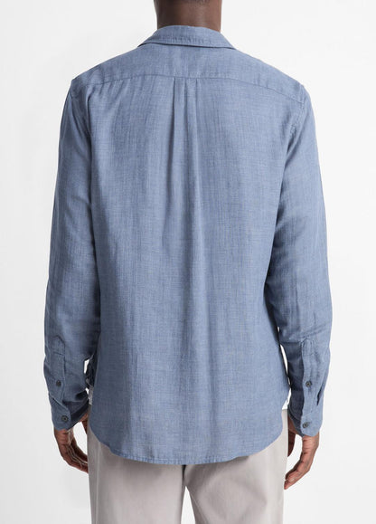 Double Face Long Sleeve in Long Sleeve CHAMBRAY | VINCE Men
