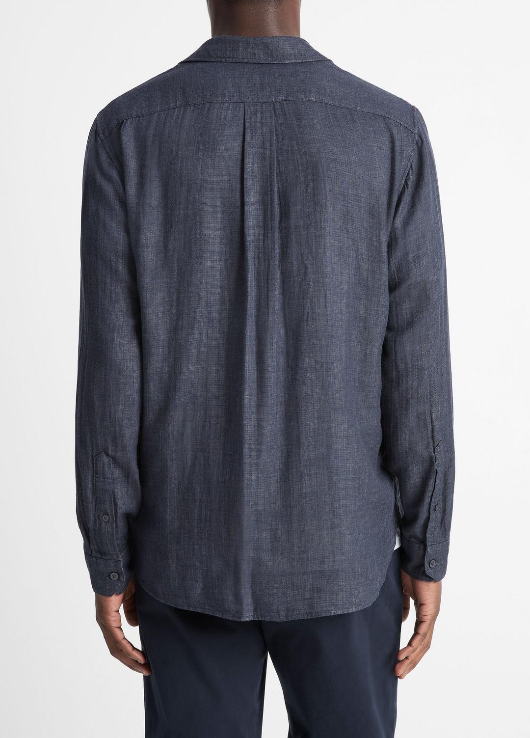Double Face Long Sleeve in Long Sleeve HEATHER COASTAL | VINCE Men