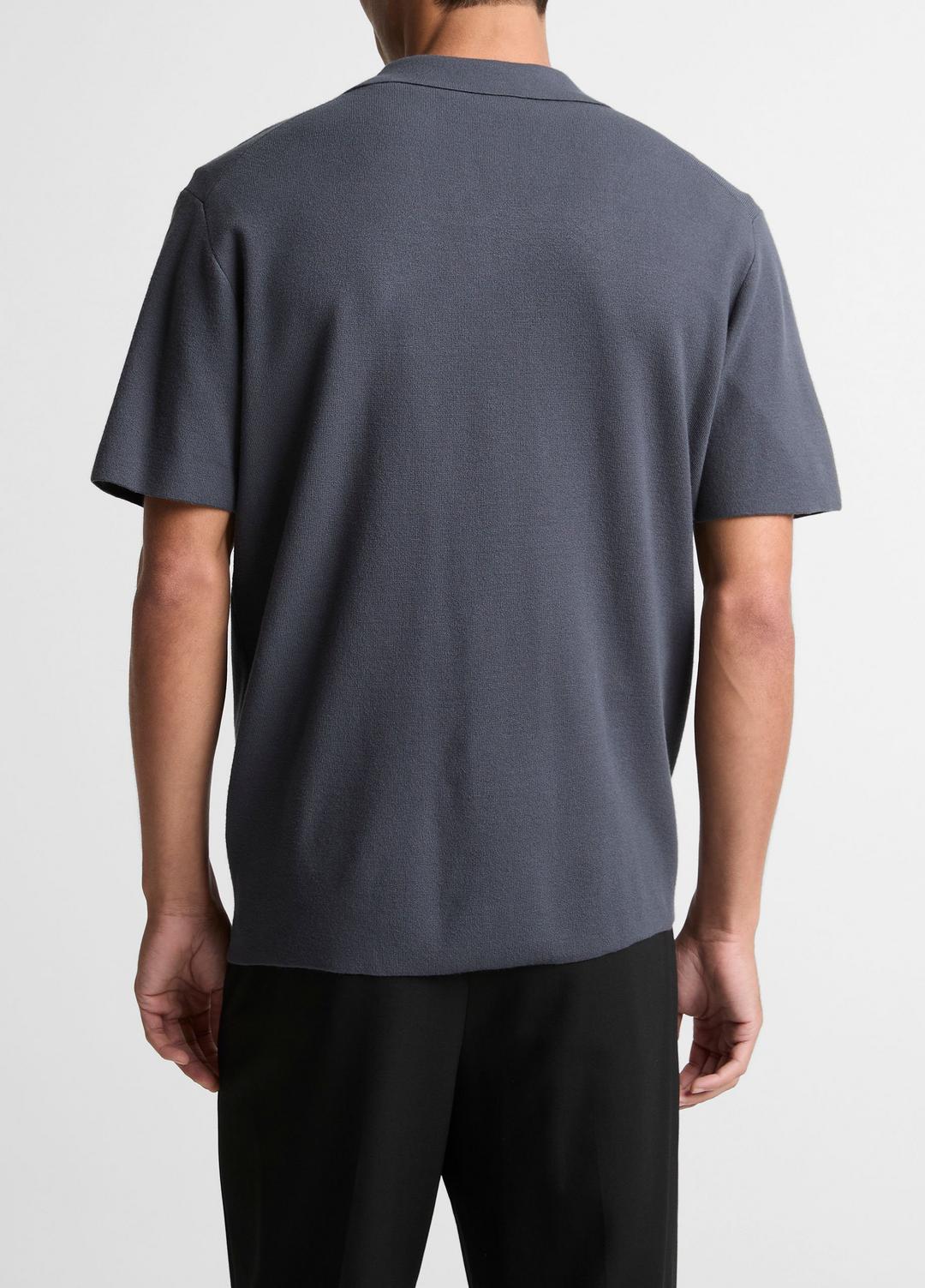 Merino Wool Cabana Shirt  in Short Sleeve STUDIO | VINCE Men