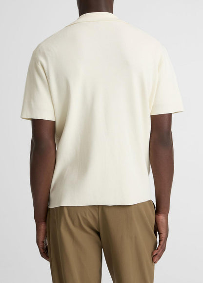 Merino Wool Cabana Shirt  in Short Sleeve CLASSIC CREAM | VINCE Men