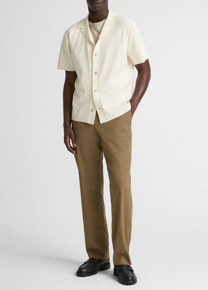 Merino Wool Cabana Shirt  in Short Sleeve CLASSIC CREAM | VINCE Men