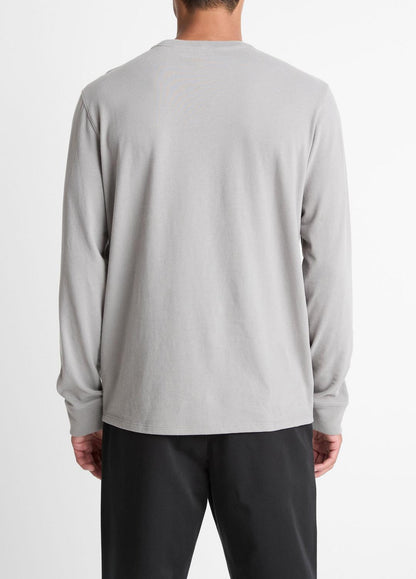 Sueded Jersey Long-Sleeve Pocket T-Shirt in Long Sleeve HEATHER MOUSE | VINCE Men