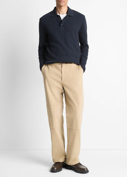 Variegated Cotton Polo Shirt in Henleys & Polos COASTAL BLUE | VINCE Men