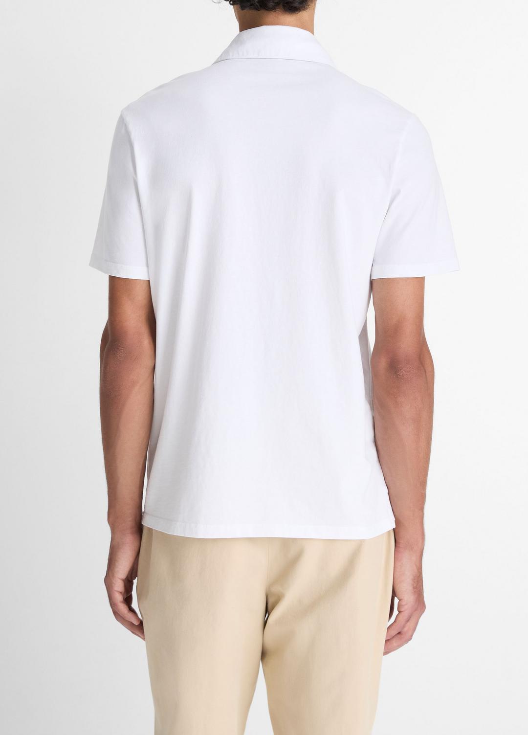 Garment Dye Cotton Polo Shirt in Henleys & Polos OPTIC WHITE | VINCE Men
