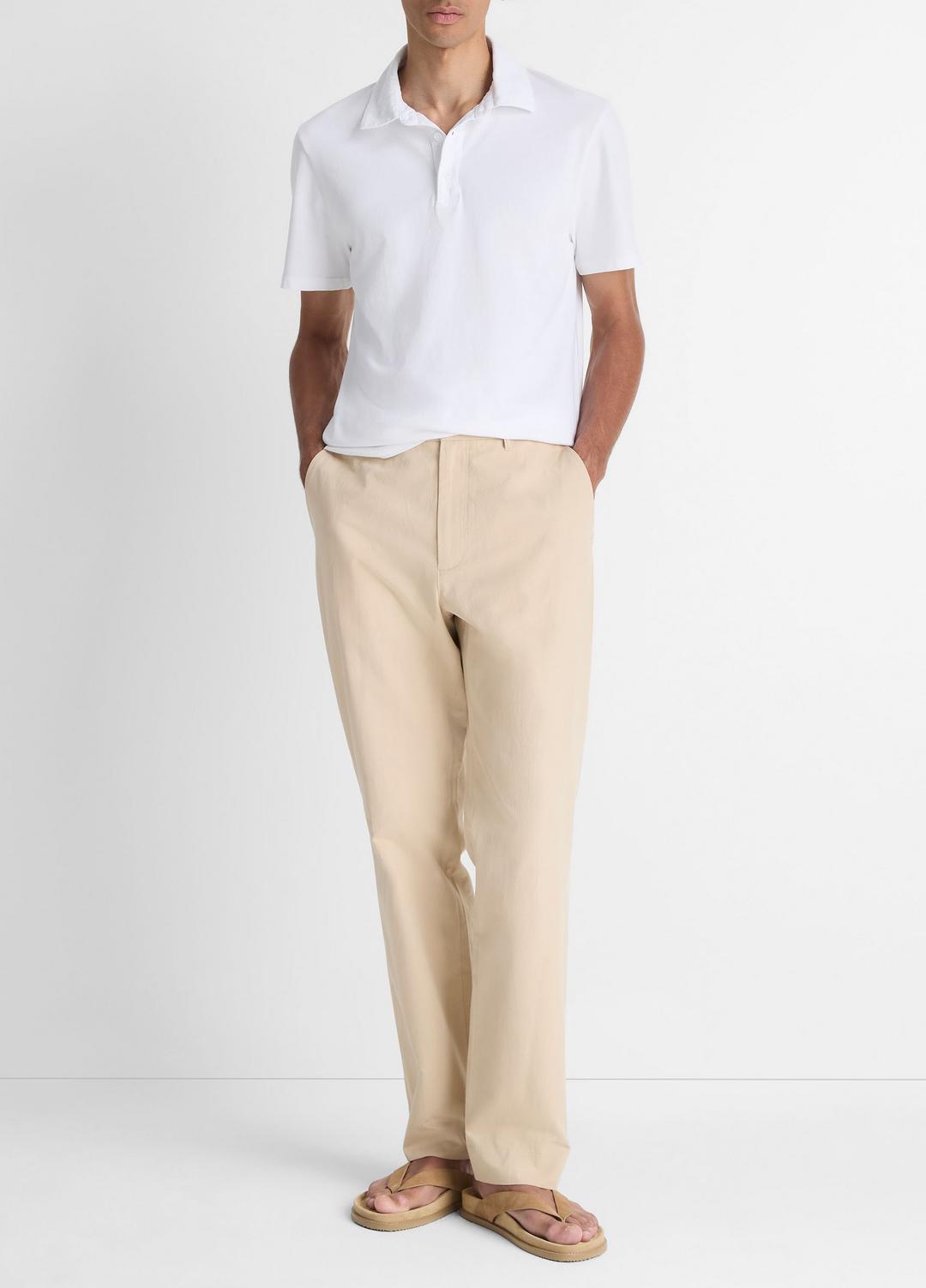 Garment Dye Cotton Polo Shirt in Henleys & Polos OPTIC WHITE | VINCE Men