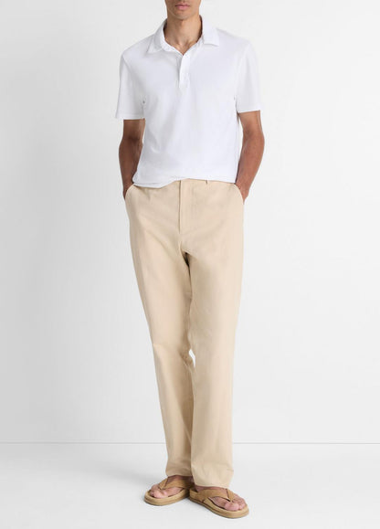 Garment Dye Cotton Polo Shirt in Henleys & Polos OPTIC WHITE | VINCE Men