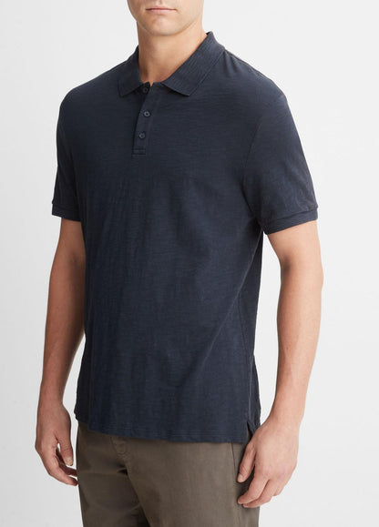 Classic Slub Polo Shirt in Henleys & Polos COASTAL BLUE | VINCE Men