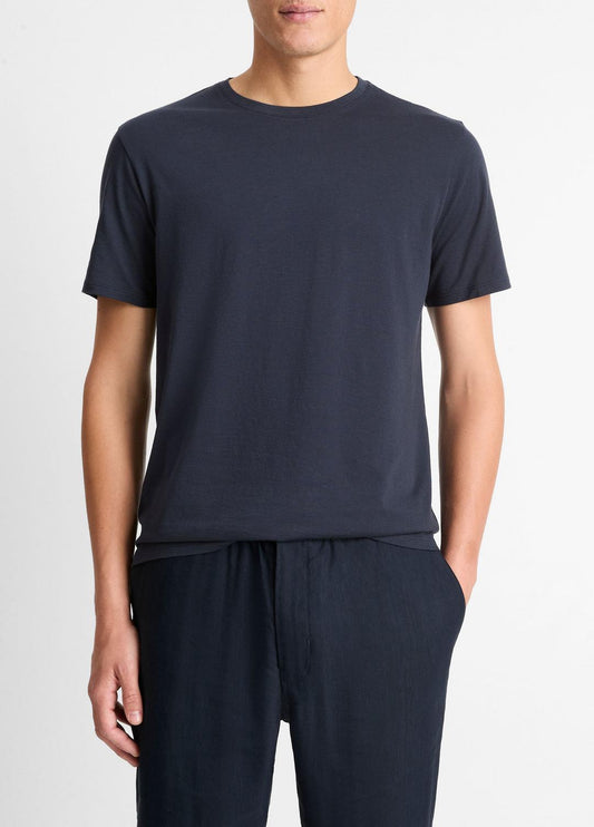 Pima Cotton Crew Neck T-Shirt in Short Sleeve COASTAL BLUE | VINCE Men