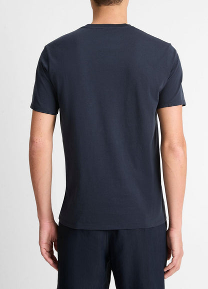 Pima Cotton V-Neck T-Shirt in Short Sleeve COASTAL BLUE | VINCE Men