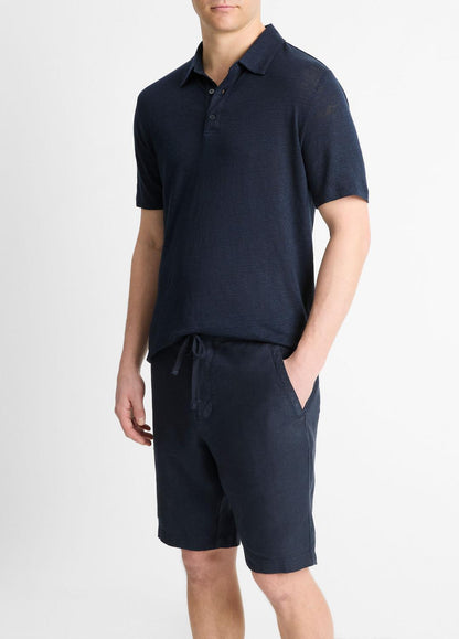 Linen Polo Shirt in Henleys & Polos COASTAL BLUE | VINCE Men