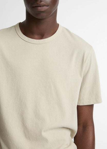 Garment Dye Cotton T-Shirt in Short Sleeve WASHED PARCHMENT | VINCE Men