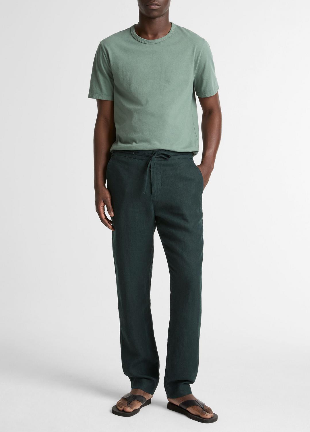 Garment Dye Cotton T-Shirt in Short Sleeve WASHED LAUREL | VINCE Men