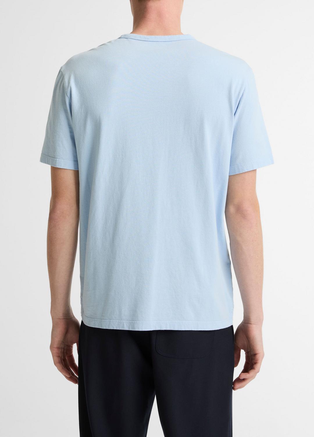 Garment Dye Cotton T-Shirt in Short Sleeve WASHED RAINWATER | VINCE Men