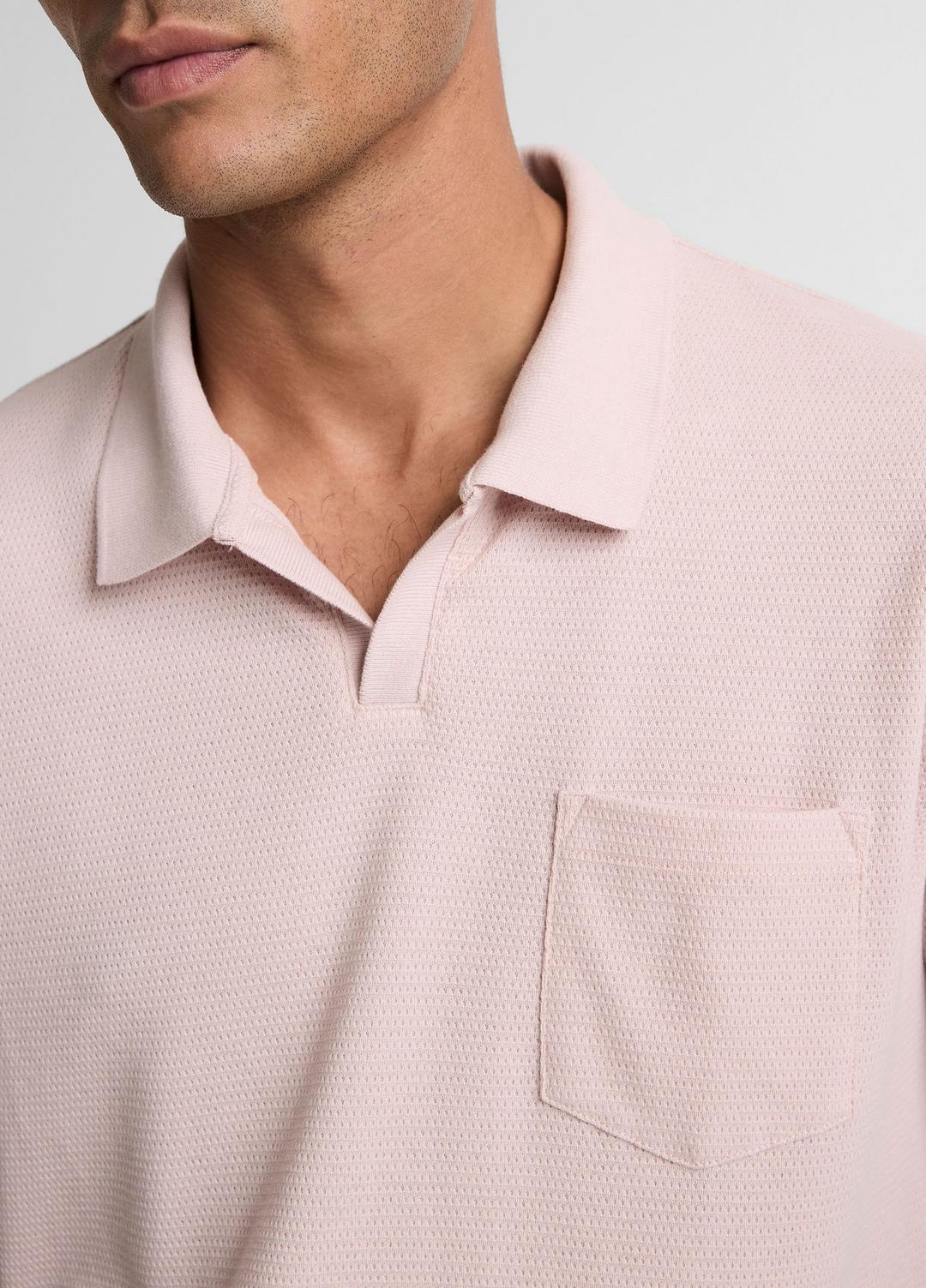 Cotton-Blend Johnny-Collar Polo Shirt in Henleys & Polos PARADISE | VINCE Men