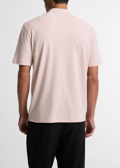 Cotton-Blend Johnny-Collar Polo Shirt in Henleys & Polos PARADISE | VINCE Men