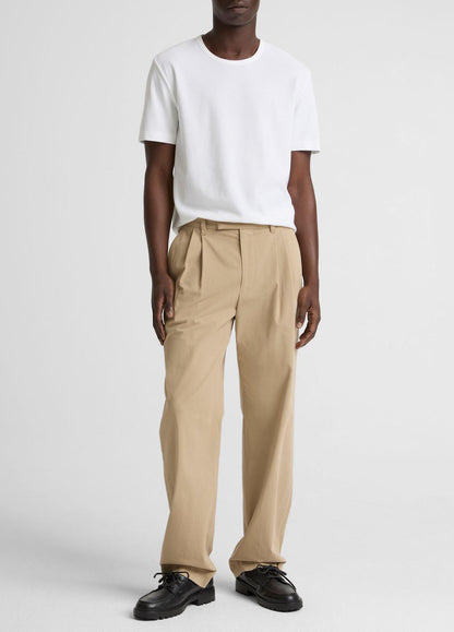 Pima Cotton Piqué Crew Neck T-Shirt in Short Sleeve OPTIC WHITE | VINCE Men