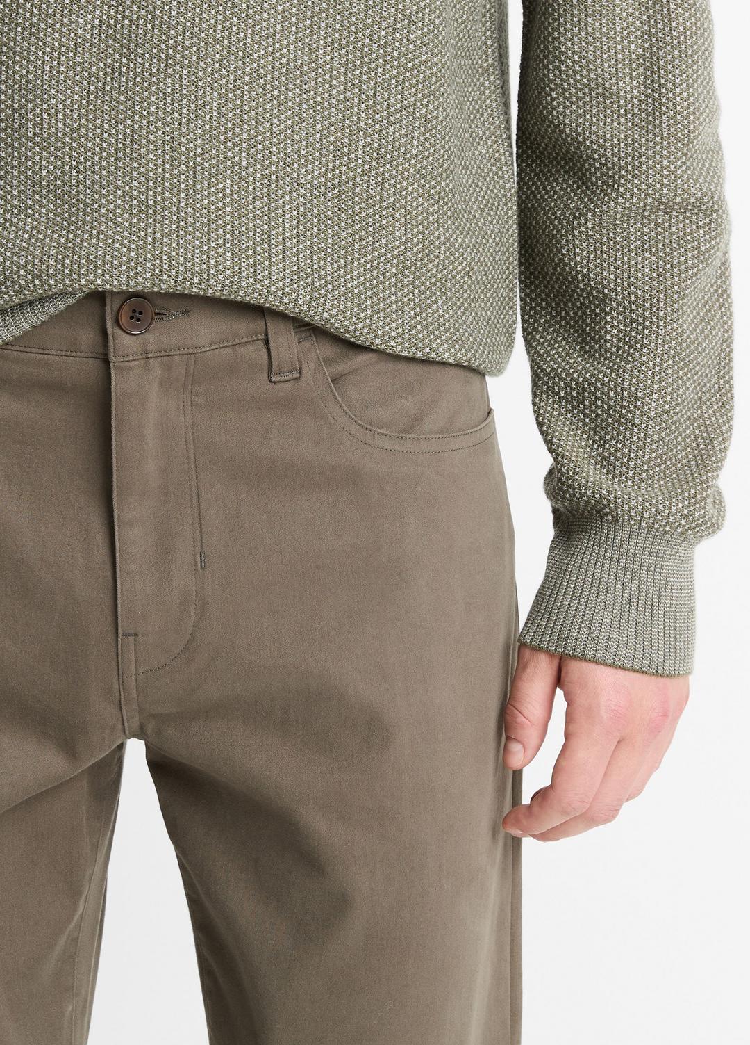 Dylan Slim 5-Pocket Peached Stretch-Cotton Pant in Trousers FROG | VINCE Men
