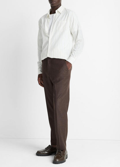 Wool-Silk Classic Pant in Trousers BROWN | VINCE Men