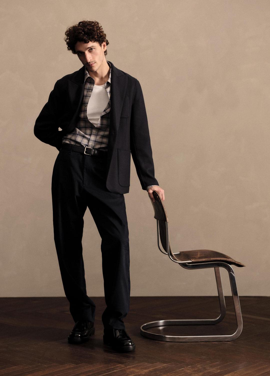 Louie Relaxed Stretch-Cotton Pant in Trousers COASTAL BLUE | VINCE Men