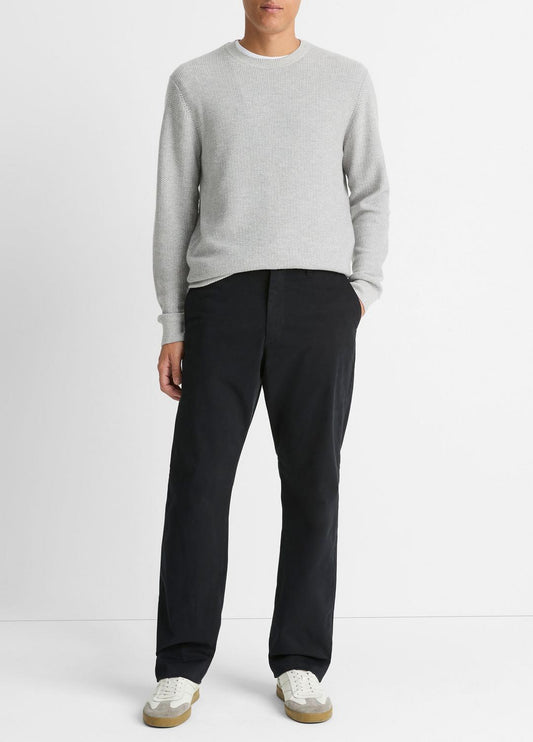 Louie Relaxed Stretch-Cotton Pant in Trousers BLACK | VINCE Men